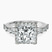 Pre-Designed 10kt White Gold Rachel Halo Side Stone Lab Diamond Ring