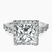 Pre-Designed Platinum Rachel Halo Side Stone Lab Diamond Ring