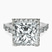 Pre-Designed 18kt White Gold Rachel Halo Side Stone Lab Diamond Ring
