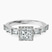 Pre-Designed Platinum Rachel Halo Side Stone Lab Diamond Ring