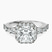Pre-Designed 18kt White Gold Rachel Halo Side Stone Lab Diamond Ring