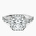 Pre-Designed Platinum Rachel Halo Side Stone Lab Diamond Ring
