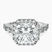 Pre-Designed 10kt White Gold Rachel Halo Side Stone Lab Diamond Ring