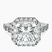Pre-Designed 10kt White Gold Rachel Halo Side Stone Lab Diamond Ring