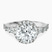 10kt White Gold Rachel Halo Side Stone Lab Diamond Ring