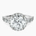Pre-Designed Platinum Rachel Halo Side Stone Lab Diamond Ring