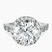 Pre-Designed 18kt White Gold Rachel Halo Side Stone Lab Diamond Ring