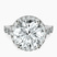 Pre-Designed Platinum Rachel Halo Side Stone Lab Diamond Ring