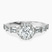 Pre-Designed 10kt White Gold Rachel Halo Side Stone Lab Diamond Ring