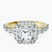 Pre-Designed 18kt Yellow Gold Rachel Halo Side Stone Lab Diamond Ring