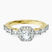 Pre-Designed 14kt Yellow Gold Rachel Halo Side Stone Lab Diamond Ring