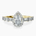 Pre-Designed 10kt Yellow Gold Rachel Halo Side Stone Lab Diamond Ring