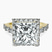 Pre-Designed 18kt Yellow Gold Rachel Halo Side Stone Lab Diamond Ring