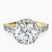 Pre-Designed 18kt Yellow Gold Rachel Halo Side Stone Lab Diamond Ring