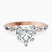 Kimberly Baguette Side Stone Lab Diamond Engagement Ring in 14kt Rose Gold