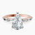 Kimberly Baguette Side Stone Lab Diamond Engagement Ring in 14kt Rose Gold