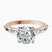 Kimberly Baguette Side Stone Lab Diamond Engagement Ring in 14kt Rose Gold