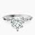Kimberly Baguette Side Stone Lab Diamond Engagement Ring in 10kt White Gold