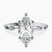 Kimberly Baguette Side Stone Lab Diamond Engagement Ring in 10kt White Gold