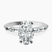 Kimberly Baguette Side Stone Lab Diamond Engagement Ring in 10kt White Gold