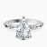 Kimberly Baguette Side Stone Lab Diamond Engagement Ring in 10kt White Gold