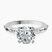 Kimberly Baguette Side Stone Lab Diamond Engagement Ring in 10kt White Gold