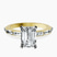 Kimberly Baguette Side Stone Lab Diamond Engagement Ring in 14ct Yellow Gold