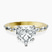 Kimberly Baguette Side Stone Lab Diamond Engagement Ring in 9ct Yellow Gold