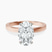 Ember Secret Halo Lab Diamond Engagement Ring in 9ct Rose Gold