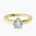 Pre-Designed 10kt Yellow Gold Ember Secret Halo Lab Diamond Ring