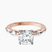 Pre-Designed 9ct Rose Gold Sheryl Marquise Side Stone Lab Diamond Ring