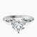 Sheryl Marquise Side Stone Lab Diamond Engagement Ring in Platinum