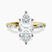 Pre-Designed 10kt Yellow Gold Sheryl Marquise Side Stone Lab Diamond Ring