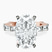 Pre-Designed 14kt Rose Gold Gizele Tapered Side Stone Lab Diamond Ring