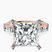 Pre-Designed 18kt Rose Gold Gizele Tapered Side Stone Lab Diamond Ring