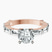 Pre-Designed 10kt Rose Gold Gizele Tapered Side Stone Lab Diamond Ring