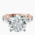Pre-Designed 14kt Rose Gold Gizele Tapered Side Stone Lab Diamond Ring