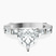 Gizele Tapered Side Stone Lab Diamond Engagement Ring in 9ct White Gold