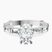 Pre-Designed 10kt White Gold Gizele Tapered Side Stone Lab Diamond Ring