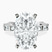 Pre-Designed Platinum Gizele Tapered Side Stone Lab Diamond Ring