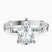 Pre-Designed 9ct White Gold Gizele Tapered Side Stone Lab Diamond Ring