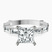 Gizele Tapered Side Stone Lab Diamond Engagement Ring in 10kt White Gold