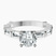 Pre-Designed 10kt White Gold Gizele Tapered Side Stone Lab Diamond Ring