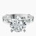 Pre-Designed Platinum Gizele Tapered Side Stone Lab Diamond Ring