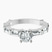 Pre-Designed 10kt White Gold Gizele Tapered Side Stone Lab Diamond Ring