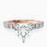 Keziah Side Stone Princess Lab Diamond Engagement Ring in 10kt Rose Gold