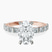 Keziah Side Stone Princess Lab Diamond Engagement Ring in 10kt Rose Gold