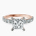 Keziah Side Stone Princess Lab Diamond Engagement Ring in 10kt Rose Gold