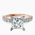 Pre-Designed 18kt Rose Gold Keziah Side Stone Princess Lab Diamond Ring