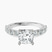 Keziah Side Stone Princess Lab Diamond Engagement Ring in Platinum